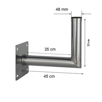 Blueqon WML45 48mm antenne muurbeugel