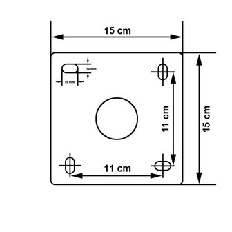 Blueqon WML35 48mm antenne muurbeugel