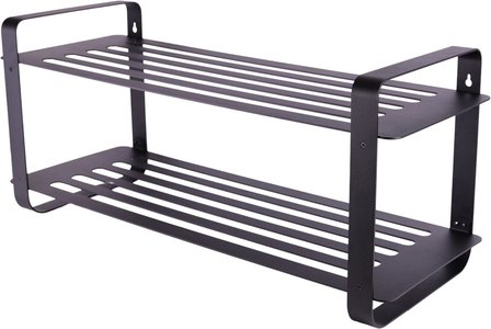 Gorillz  Unify -  Schoenenbank Met opbergruimte - Schoenenrek - Schoenenkast - 8 Paar - 80 cm Opbergrek - Zwart