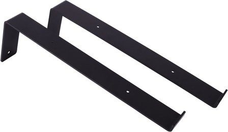 Gorillz Wagon 25 Industri&euml;le Plankdragers L-vorm - Plankendragers voor Wandplank - 25 cm Staal - Zwart