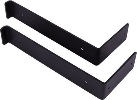 Gorillz Wagon 25 Industri&euml;le Plankdragers L-vorm - Plankendragers voor Wandplank - 25 cm Staal - Zwart
