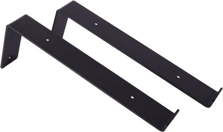 Gorillz Wagon 30 Industri&euml;le Plankdragers L-vorm - Plankendragers voor Wandplank - 30 cm Staal - Zwart
