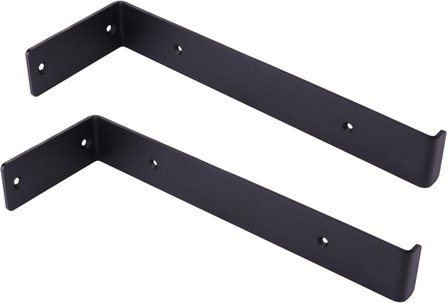 Gorillz Wagon 30 Industri&euml;le Plankdragers L-vorm - Plankendragers voor Wandplank - 30 cm Staal - Zwart