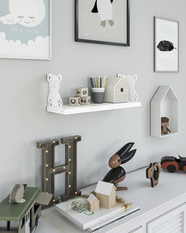 Gorillz Panda Kids - Kinderkamer - Babykamer - Boekenplank - Wit