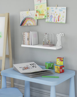 Gorillz Panda Kids - Kinderkamer - Babykamer - Boekenplank - Wit