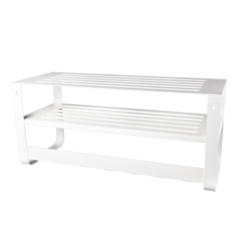 Gorillz Unify Wandkapstok met Hoedenplank en Extra Ruimte - 7 Kapstok Haken - Wit