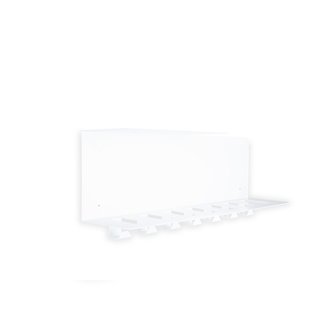 Gorillz Plenck - Wandkapstok met Hoedenplank - Kapstok Metaal - 70 x 15 x 25 cm - Wit