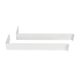 Gorillz Wagon 25 Industri&euml;le Plankdragers L-vorm - Plankendragers voor Wandplank - 25 cm Staal - Wit