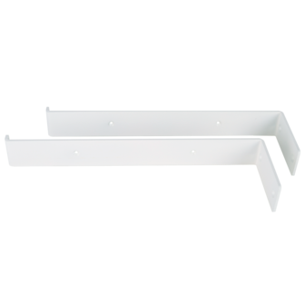 Gorillz Wagon 25 Industri&euml;le Plankdragers L-vorm - Plankendragers voor Wandplank - 25 cm Staal - Wit
