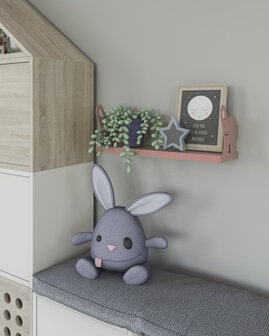 Gorillz Monkey - Kinderkamer - Accessoires - Boekenplank - Roze
