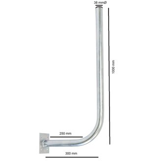 Blueqon WML30 100 CM Muurbeugel balkonbeugel antenne beugel 38&Oslash;