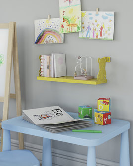 Gorillz Panda Kids - Kinderkamer - Babykamer - Boekenplank - Geel