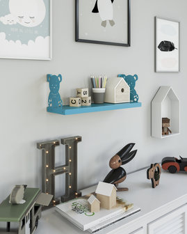 Gorillz Panda Kids - Kinderkamer - Babykamer - Boekenplank - Blauw