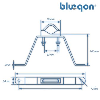 Blueqon WMM10 Muurbeugel voor Mastmontage