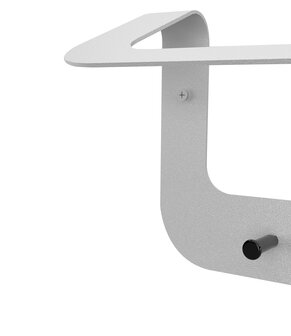 Gorillz Linea - Wandkapstok Met Kledinghanger - Hangende Wandkapstok - 10 Kapstok Haken - Wit
