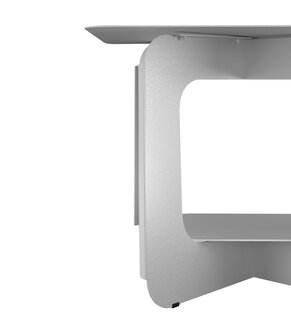 Gorillz Grado Bijzettafel - 60 x 50 cm - Koffietafel - Industrieel - Nachtkast - Staal - Wit