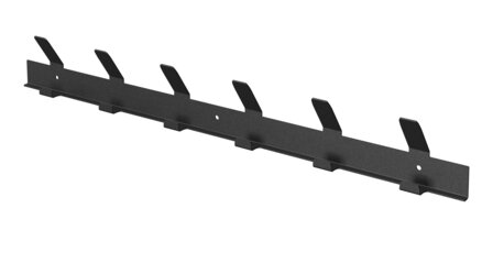 Gorillz Trim 50 Kapstok -12 haken (lengte) 55 cm - Metaal - Zwart