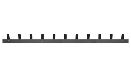 Gorillz Trim 100 - Kapstok van 1 meter - 22 Haken - Metaal - Zwart