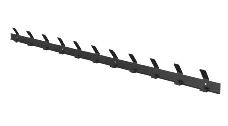 Gorillz Trim 100 - Kapstok van 1 meter - 22 Haken - Metaal - Zwart