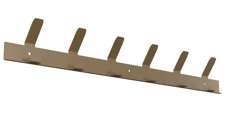 Gorillz Trim 50 Kapstok -12 haken (lengte) 55 cm - Metaal - Mat Goud