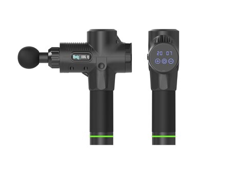 Big Q Massage Gun - Matzwart - 30 snelheden - 6 opzetstukken - Sport En Relax Massageapparaat - LCD Touchscreen 