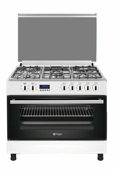 Wiggo WO-E909R(WX) Serie 9 - Gasfornuis - Wit Rvs