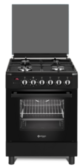 Wiggo WO-E639R(BB) Serie 9 - Gasfornuis - Wok - Zwart