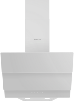 Wiggo WE-E533G(W) - Schuine Afzuigkap - 50cm - Wit Triple Glas