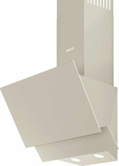 Wiggo WE-E523G(C) - Schuine Afzuigkap - 50cm - Creme Dubbel Glas