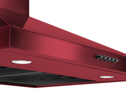 Wiggo WE-E643R(RB) - Wandschouw Afzuigkap - 60cm - Rood