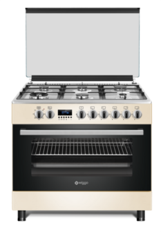 Wiggo WO-E969R(CX) Serie 9 - Gasfornuis - Creme Rvs