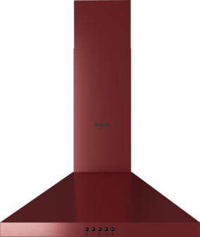 Wiggo WE-E543R(RB) - Wandschouw Afzuigkap - 50cm - Rood