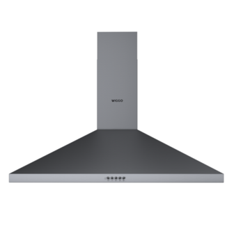 Wiggo WE-A930P(G)  - Wandschouw Afzuigkap - 90cm - Grijs