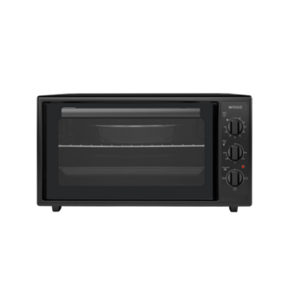 Wiggo WMO-E456(B) - Vrijstaande Oven - 45 liter - Zwart