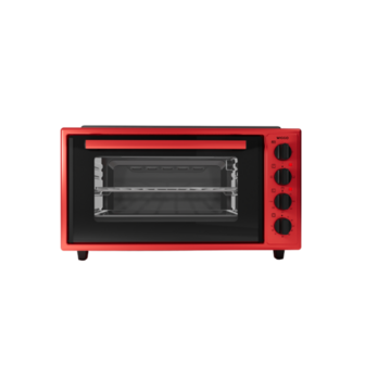 Wiggo WMO-E4562H(R) - Vrijstaande oven met kookplaat - 45 liter - Rood