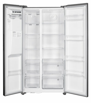 Wiggo WR-SBS18IME(X) - Amerikaanse Koelkast - No Frost - Water Dispenser - Met Display - Super Freeze - 513 Liter - Rvs