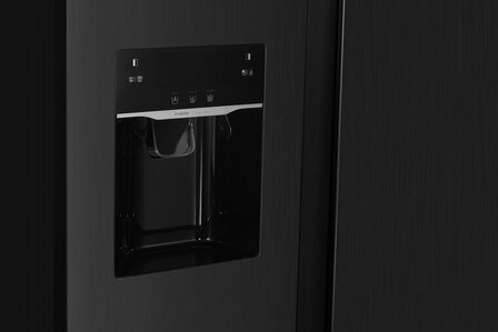 Wiggo WR-SBS18IME(DX) - Amerikaanse Koelkast - No Frost - 2 deuren - Water Dispenser -  Display - Super Freeze - 513 Liter - Zwart