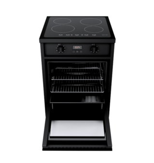 Wiggo WIO-E621A(BB) - Freestanding - Induction - Oven - 60cm - Zwart