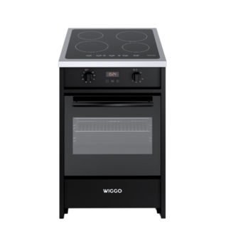 Wiggo WIO-E621A(BX) - Freestanding - Induction - Oven - 60cm - Zwart Inox