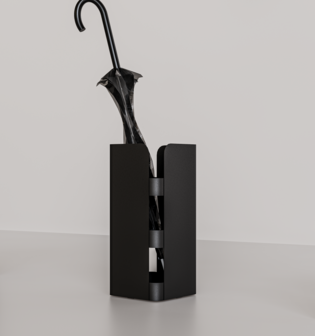 Gorillz Curvy - Paraplubak Parapluhouder - Zwart 