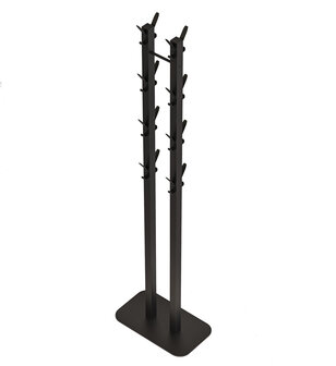 Gorillz Atomy XL - kapstok staand - Staande Kapstok - 32 haken - Metaal - 180 cm - Zwart