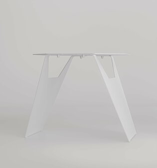 Gorillz Hive Bijzettafel - Moderne Salontafel - koffietafel - Metaal - Design- Wit