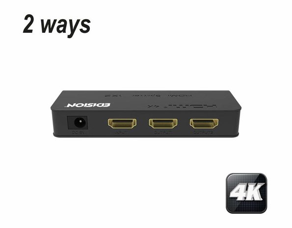 Edision 4K HDMI splitter 1×2 ultra HD