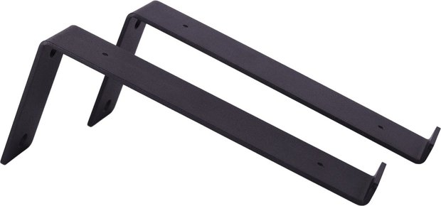 Gorillz Wagon 20 Industriële Plankdragers L-vorm - Plankendragers voor Wandplank - 20 cm Staal  - Zwart