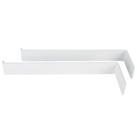 Gorillz Wagon 25 Industriële Plankdragers L-vorm - Plankendragers voor Wandplank - 25 cm Staal - Wit