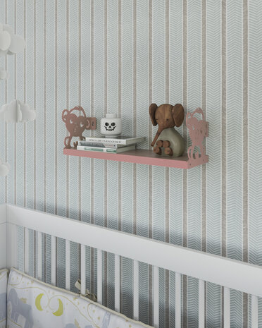 Gorillz Monkey - Kinderkamer - Accessoires - Boekenplank - Roze