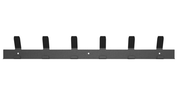 Gorillz Trim 50 Kapstok -12 haken (lengte) 55 cm - Metaal - Zwart