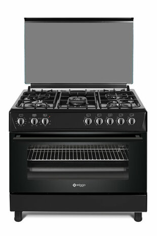 Wiggo WO-E905R(BB) Serie 5 - Gasfornuis - Zwart
