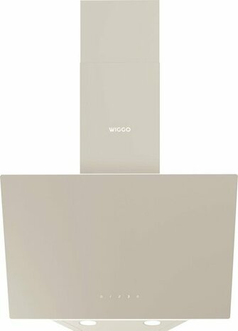 Wiggo WE-E513G(C) - Schuine Afzuigkap - 50cm - Creme Glas
