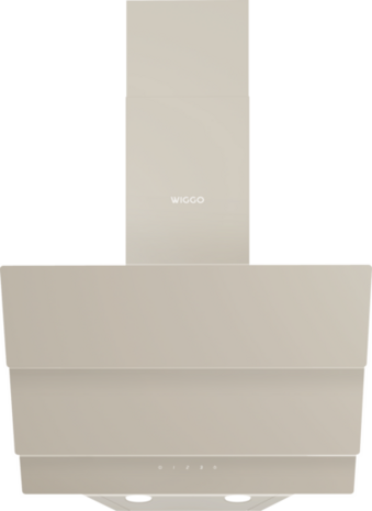 Wiggo WE-E533G(C) - Schuine Afzuigkap - 50cm - Creme Triple Glas